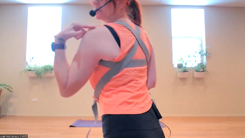 Trap Traction with Yoga Strap